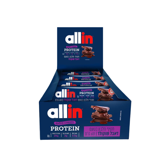 חטיף חלבון אול-אין אקסטרה קרם 24 יחידות | allin Extra Cream